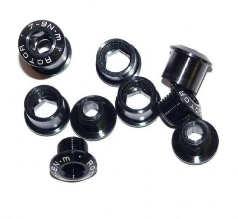 Rotor Bike Components Rotor Aero Spider 2X Bolt Set - Black 3 Rotor Bike Components Rotor Aero Spider 2X Bolt Set - Black